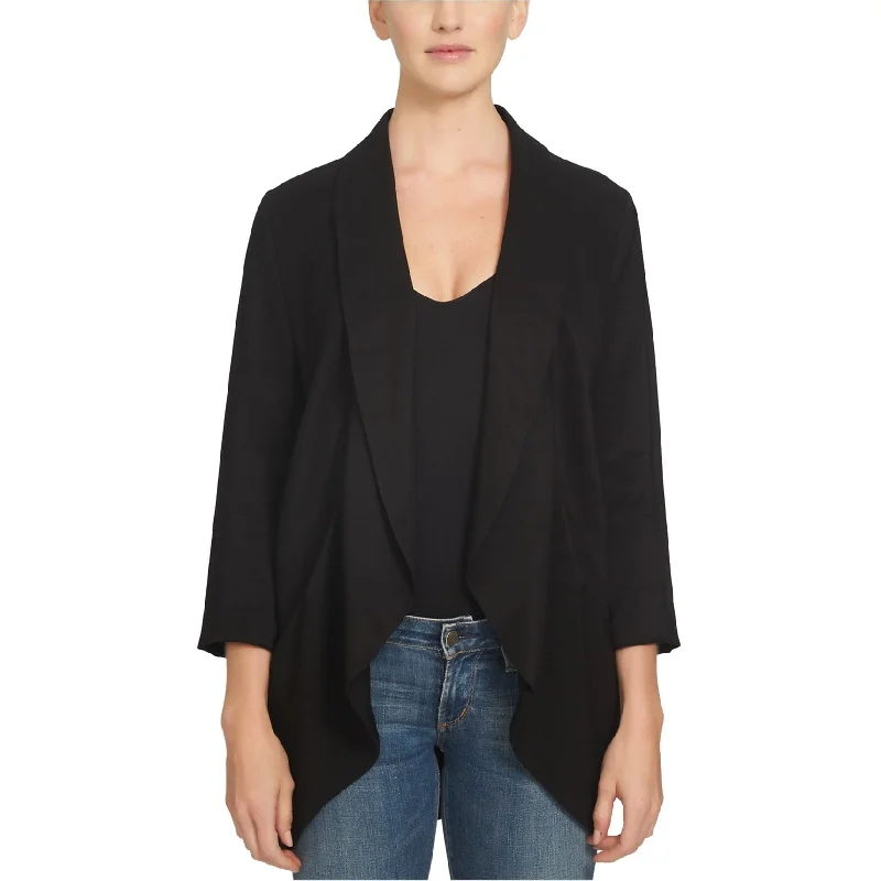 1.STATE Womens 3/4 Sleeve Bolero Jacket, Black, X-Small