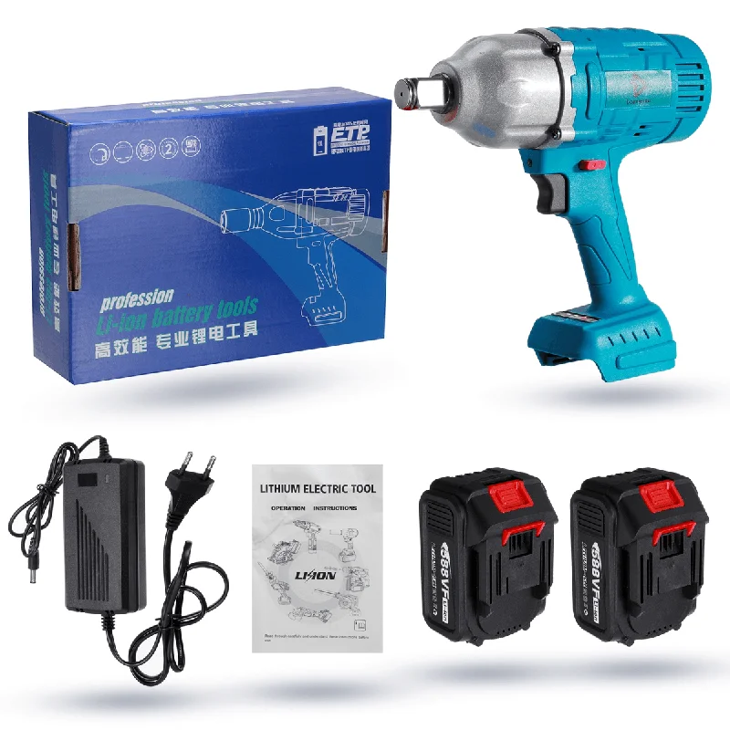 Doersupp 588VF 3/4 Car Repair Electric Wrench 2000N.M Max. Cordless Brushless Heavy Duty Wrench Fit Makita