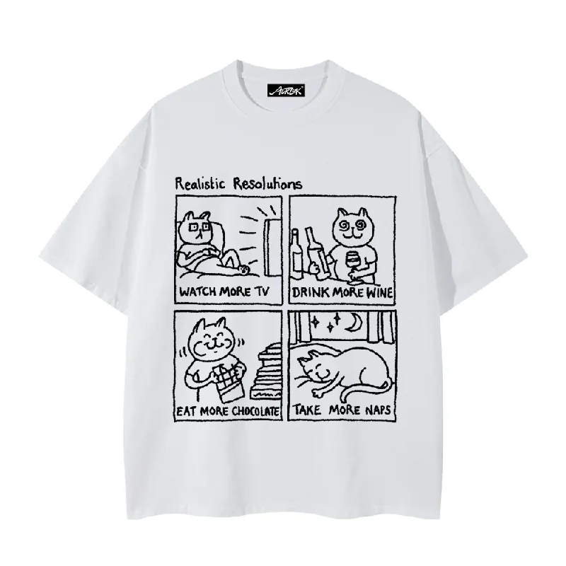 Slim Fit T-ShirtsCat’s Daily Life T-shirt