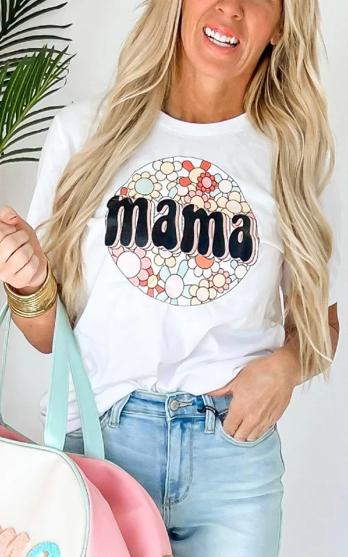 Logo T-ShirtsMom Floral Circle Graphic T-shirt