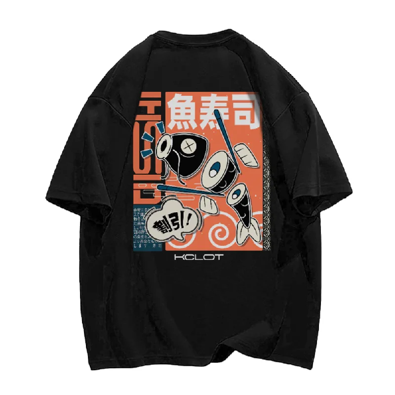 Quick-Dry T-ShirtsFish Sushi Pattern T-Shirt