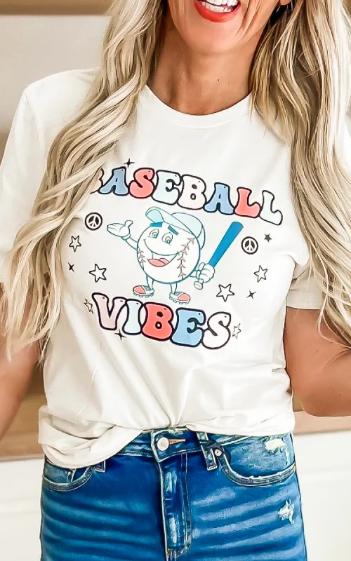 Leather-Paneled T-ShirtsBaseball Vibes Graphic T-shirt