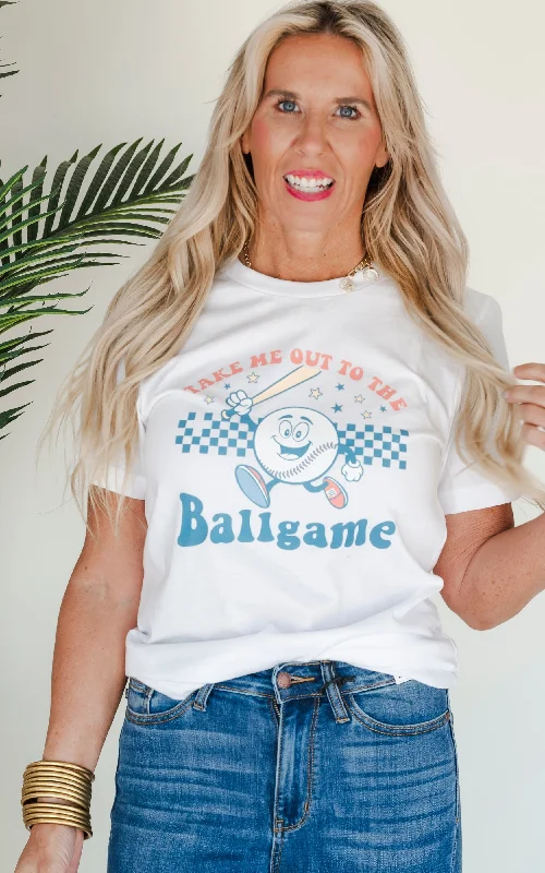 Off-Shoulder T-ShirtsClassic Take Me Out to the Ballgame Graphic T-shirt