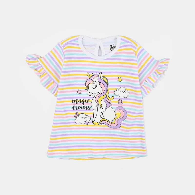 Fitted T-ShirtsInfant Girls Cotton Interlock T-Shirt Magic Dreams-Multi