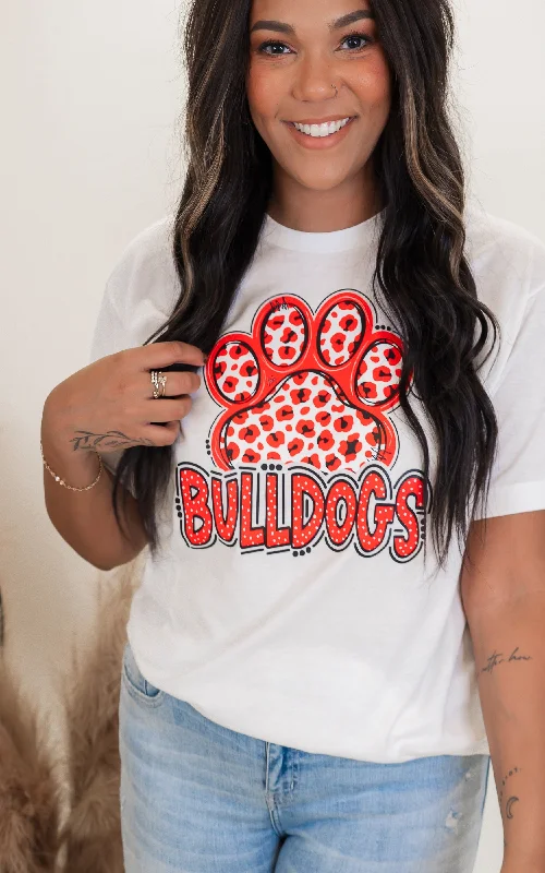 Slim Fit T-ShirtsBulldogs Paw Print Graphic T-shirt