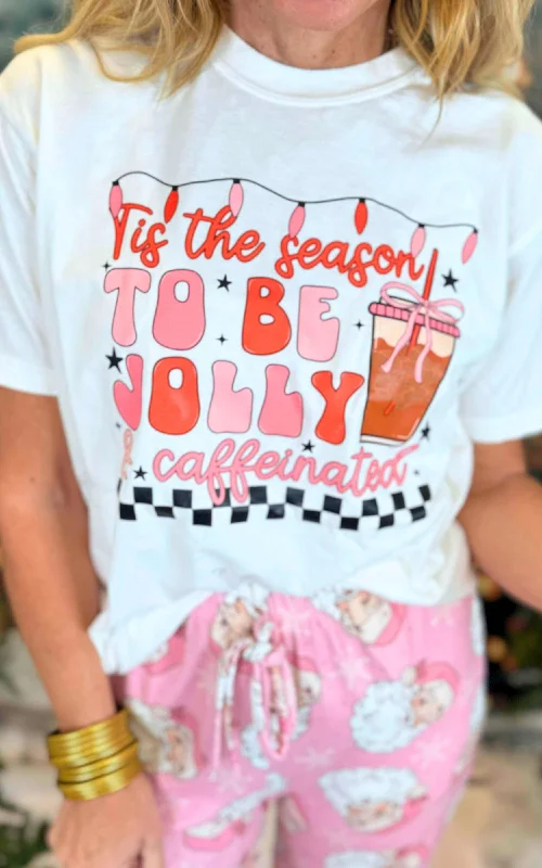 Camping T-ShirtsTis the Season to be Jolly Holiday Garment Dyed Graphic T-shirt