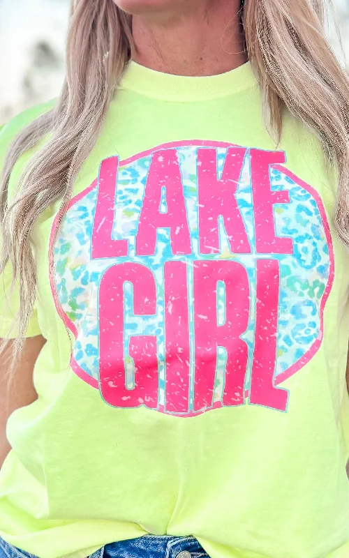 Plush T-ShirtsLake Girl Garment Dyed Graphic T-shirt