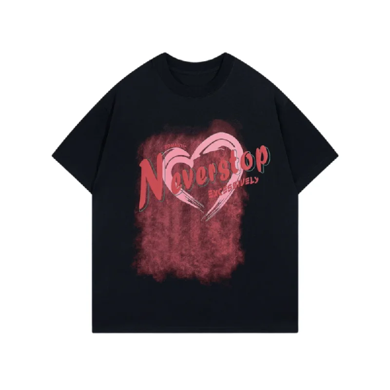 Fitted T-ShirtsUrban Love Graffiti Graphic T-Shirt