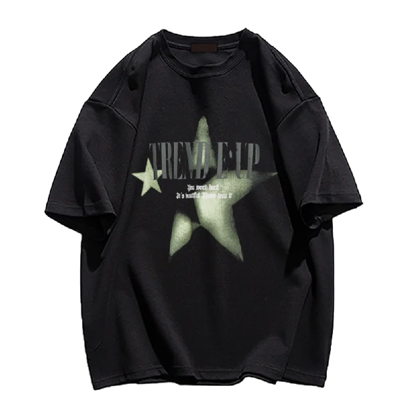 Printed T-ShirtsStar Letters Shadow T-Shirt