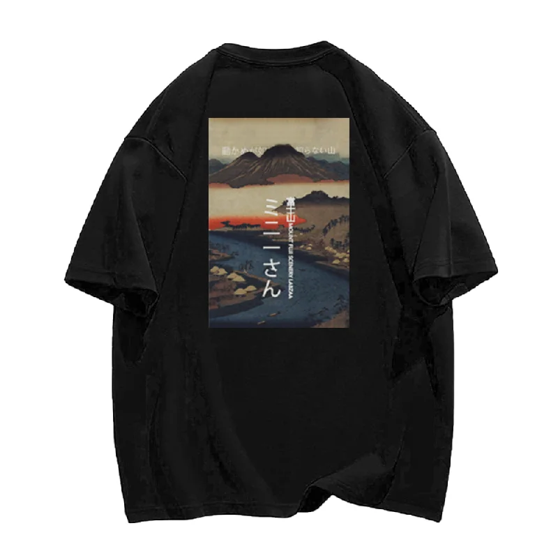 High-Fashion T-ShirtsScenery Print T-Shirt