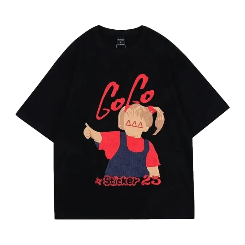 Retro T-ShirtsHK Catoon Girl T-shirt