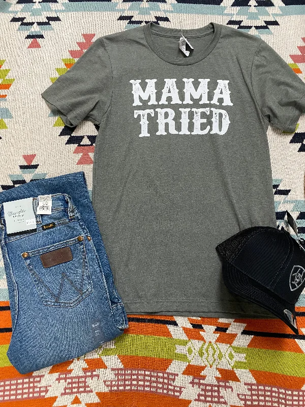 Lace-Up T-Shirts'Mama Tried' Unisex T-Shirt