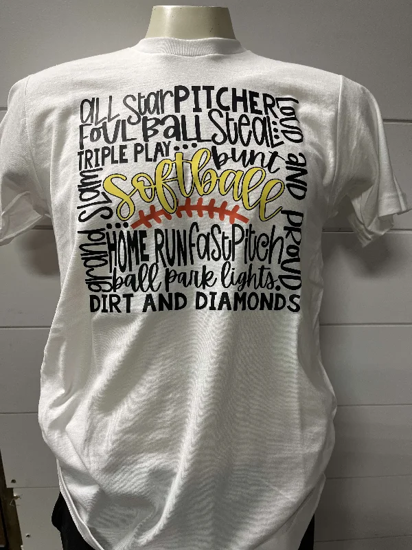 Cropped T-ShirtsSoftBall Life Graphic T-shirt