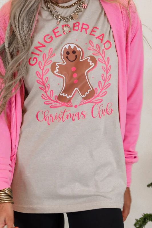 Designer T-ShirtsGingerbread Christmas Club Holiday Graphic T-shirt