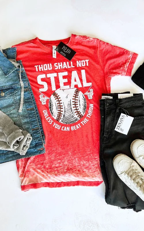 Athletic T-ShirtsThou Shall Not Steal Unless You Can Beat the Throw Graphic T-shirt