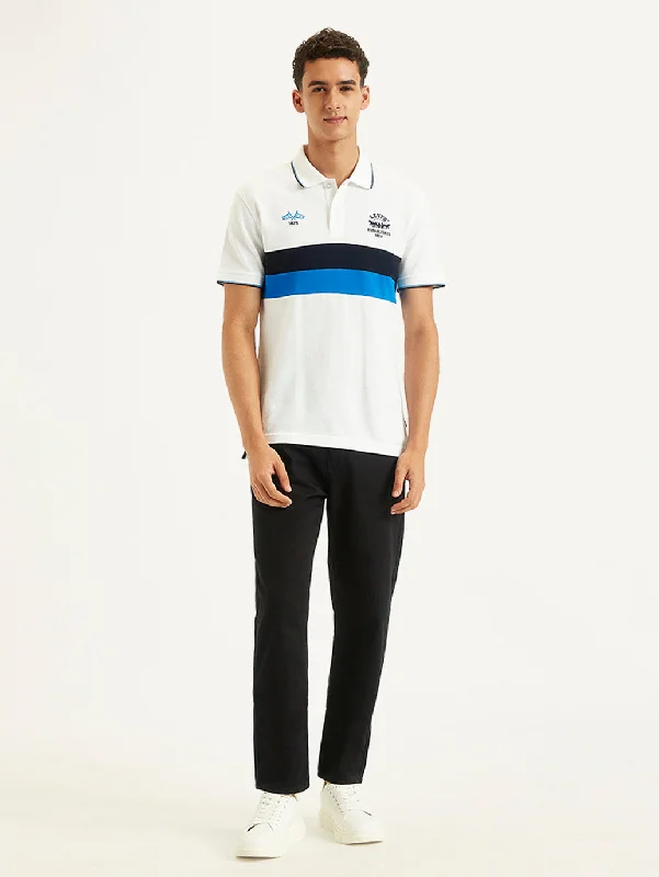 Men's Colorblock Slim Fit Polo T-ShirtOffice polo shirt