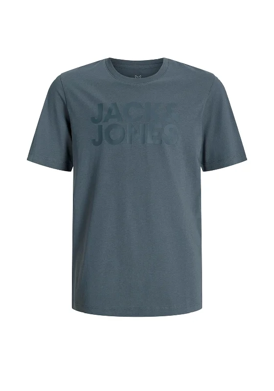 Mesh Short Sleeve TopsJack & Jones Boy Short Sleeve Logo Tee, Oceanview