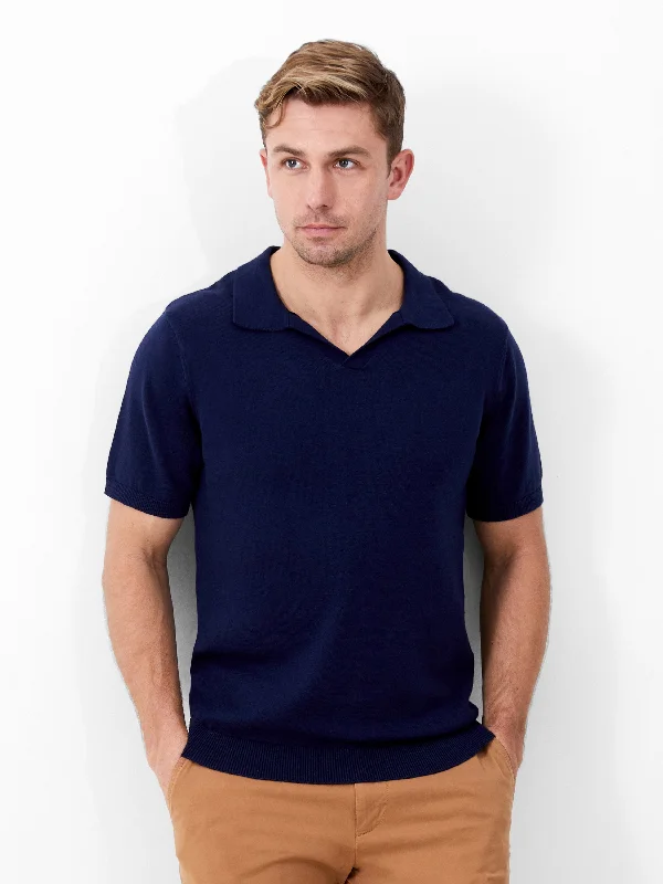 V-Neck Short Sleeve TopsResort Short Sleeve Polo Shirt