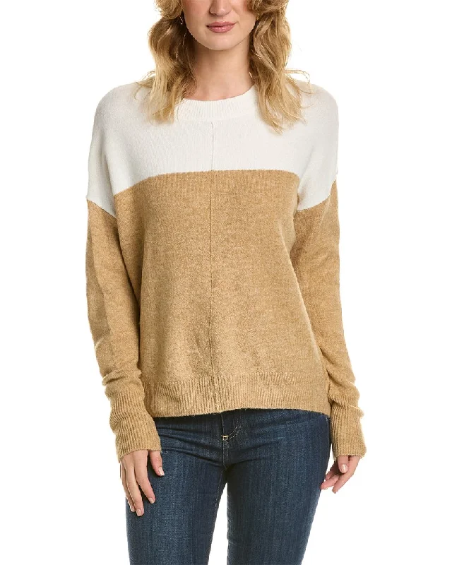 Vince Camuto Colorblock Cozy SweaterOff-Shoulder Knit Tops