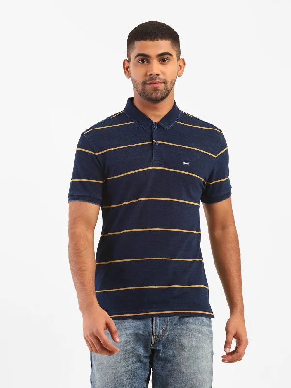 Men's Blue Polo Collar T-ShirtEvening polo shirt