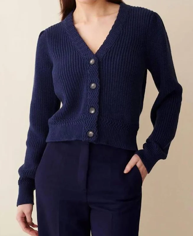 Wrap cardiganMaya Rib V Cardigan In Navy