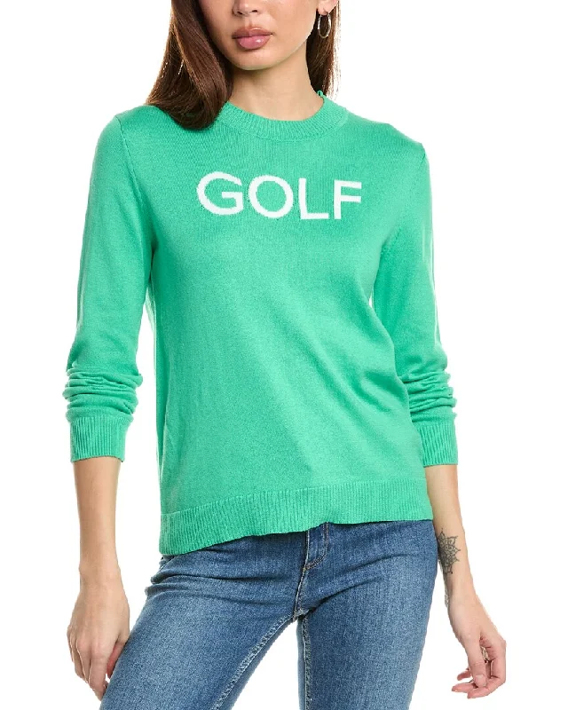 Hannah Rose Golf Intarsia Cashmere-Blend SweaterFestival Knit Tops