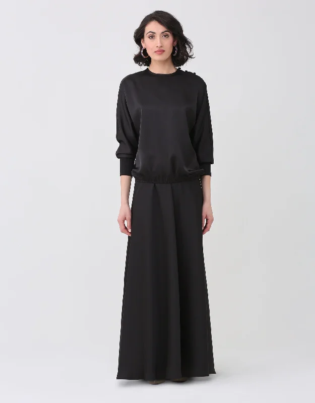 Satin Maxi Dress Shabbos Robe Two Piece Set