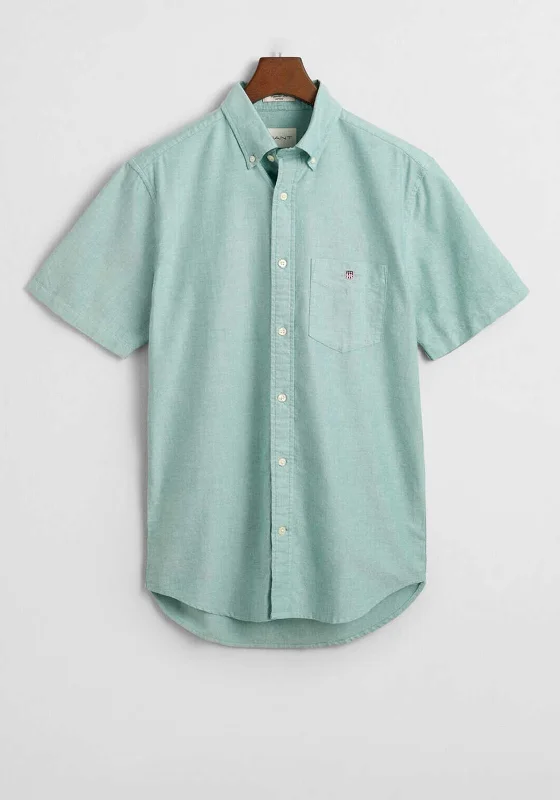 Hip-Hop Short Sleeve TopsGant Oxford Short Sleeve Shirt, Deep Green