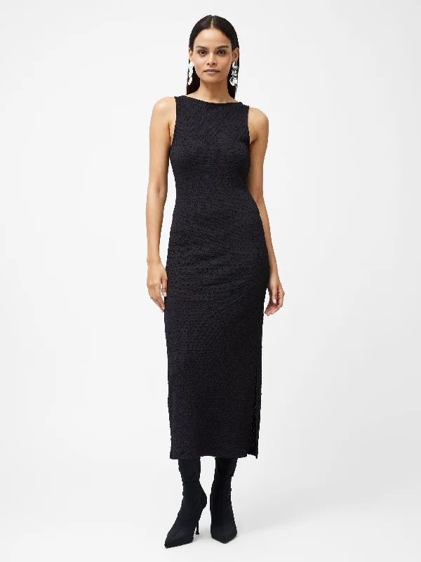 Sadie Textured Boat Neck Dress