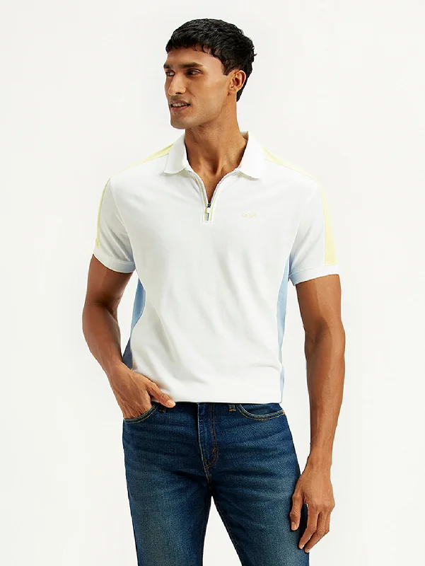 Men's Colorblock Slim Fit Polo T-ShirtSilk polo shirt