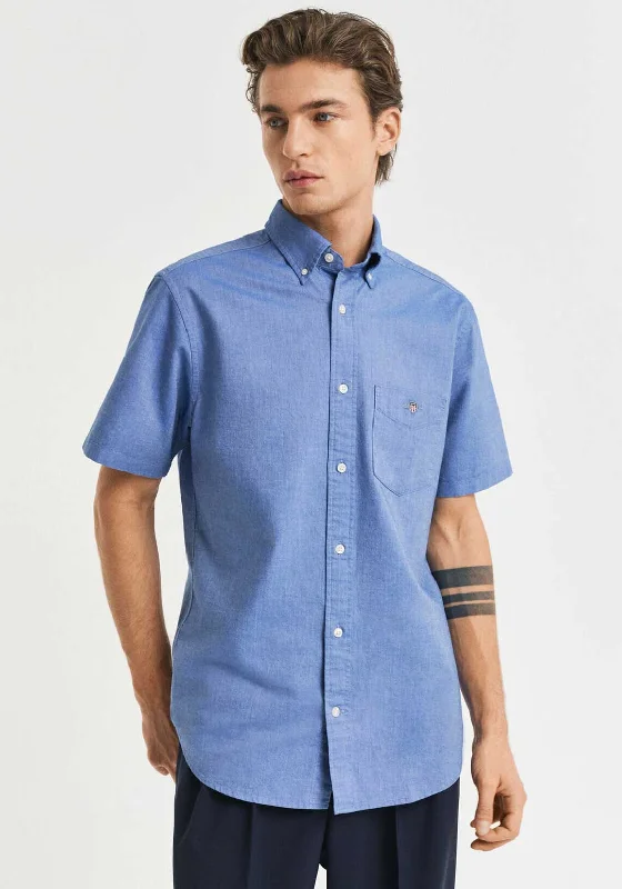 Urban Short Sleeve TopsGant Oxford Short Sleeve Shirt, Rich Blue