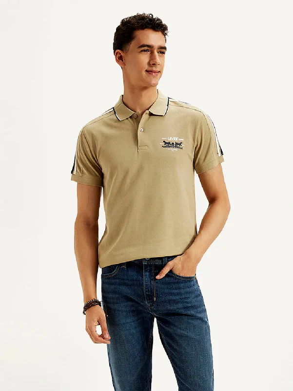 Men's Solid Slim Fit Polo T-shirtWool polo shirt