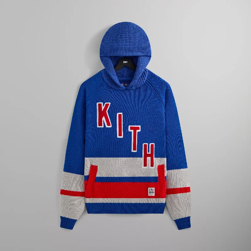 Kith for the New York Rangers Hooded Delk Sweater - CycloneV-Neck Knit Tops