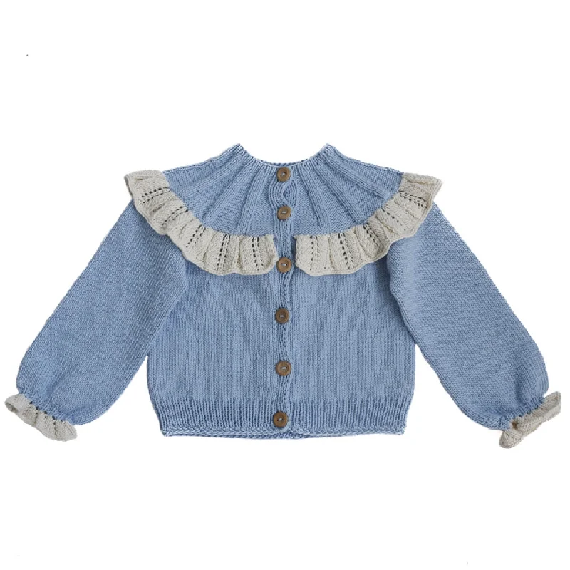 Recycled cardiganDove Cardigan in Powder Blue by Kalinka - Last One In Stock - 2 Years