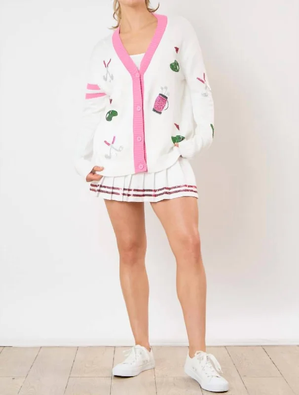 Travel cardiganPar-Tee Time Cardigan In Pink