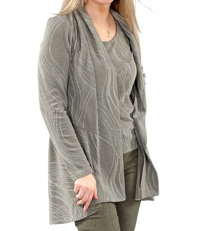 Button-up cardiganOpen-Front Knit Cardigan In A/s Olive