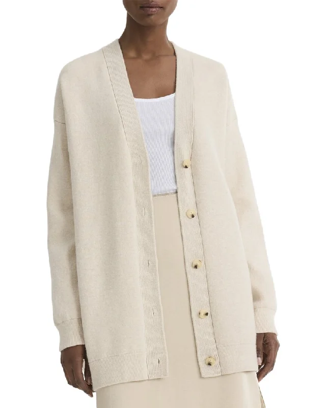 Bridal cardiganVince Oversized Double Knit Wool & Cashmere-Blend Cardigan