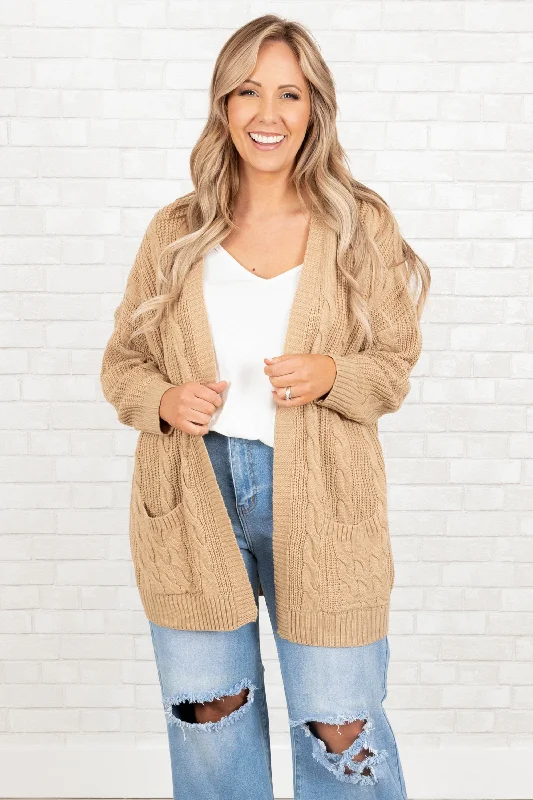 Asymmetric cardiganLove Me When I'm Gone Cardigan, Brown