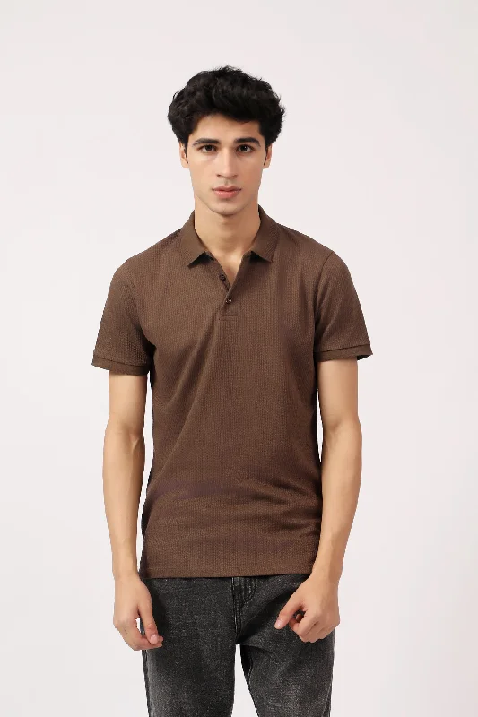 JACQUARD POLOHeated polo shirt