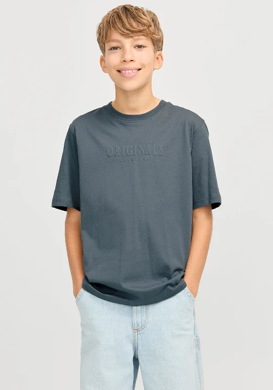 Thermal Short Sleeve TopsJack & Jones Boys Frederik Berg Short Sleeve Tee, Stormy Weather