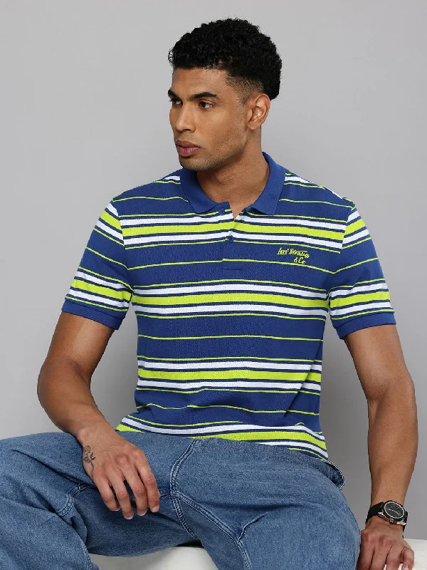 Men's Striped Polo T-shirtTie-dye polo shirt