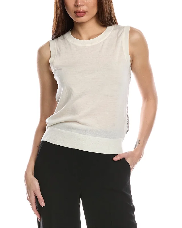 Hugo Boss Flatina Silk-Blend Wool SweaterYoga Knit Tops