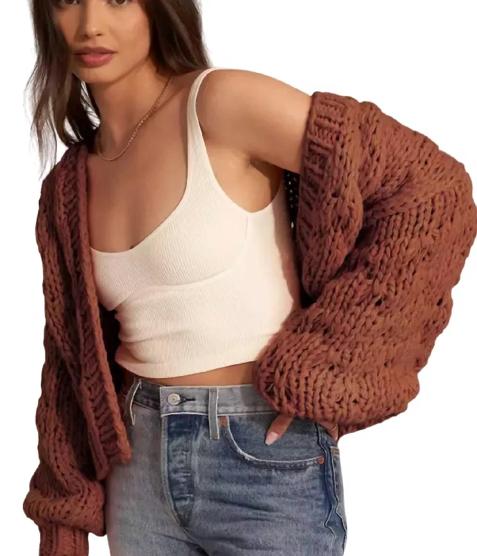 Open-front cardiganGigi Cardigan In Caramel