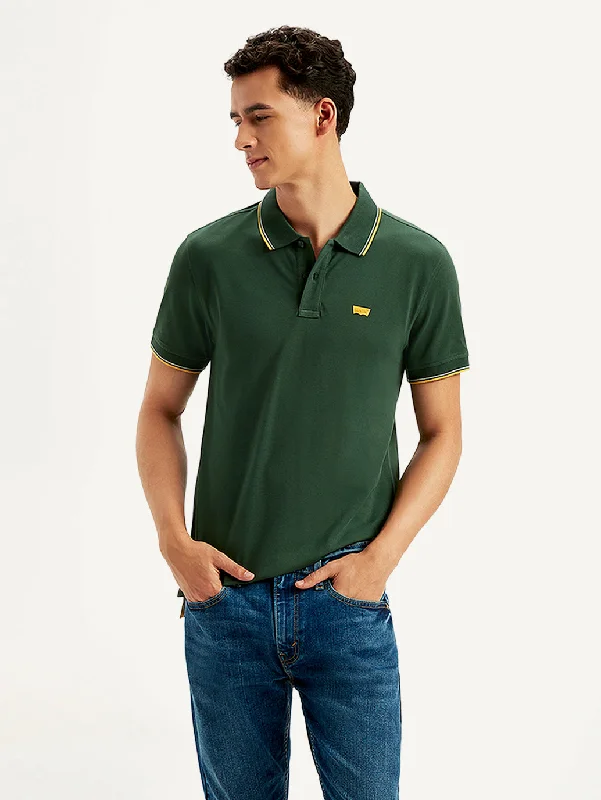 Men's Solid Slim Fit Polo T-ShirtOversized polo shirt