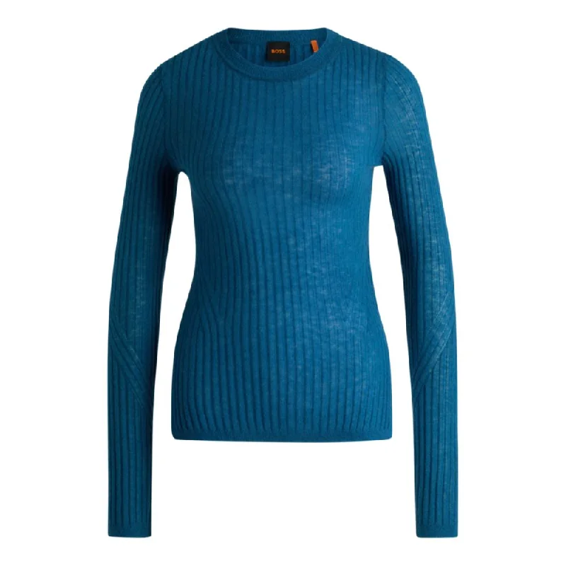 Wool slim-fit sweaterAthletic Knit Tops