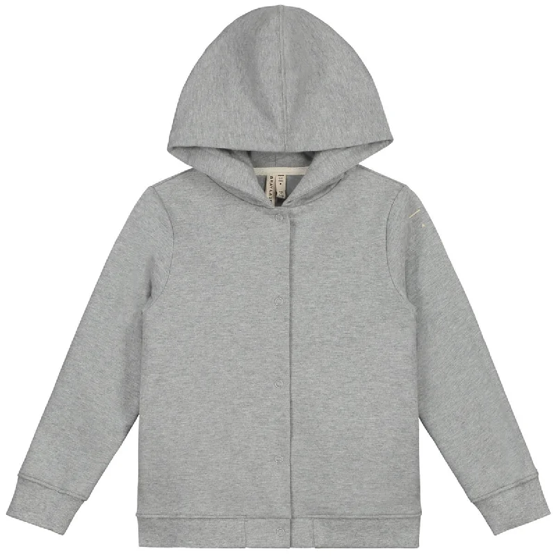 Chunky cardiganHooded Cardigan in Grey Melange by Gray Label - Last One In Stock - 1-2 Years