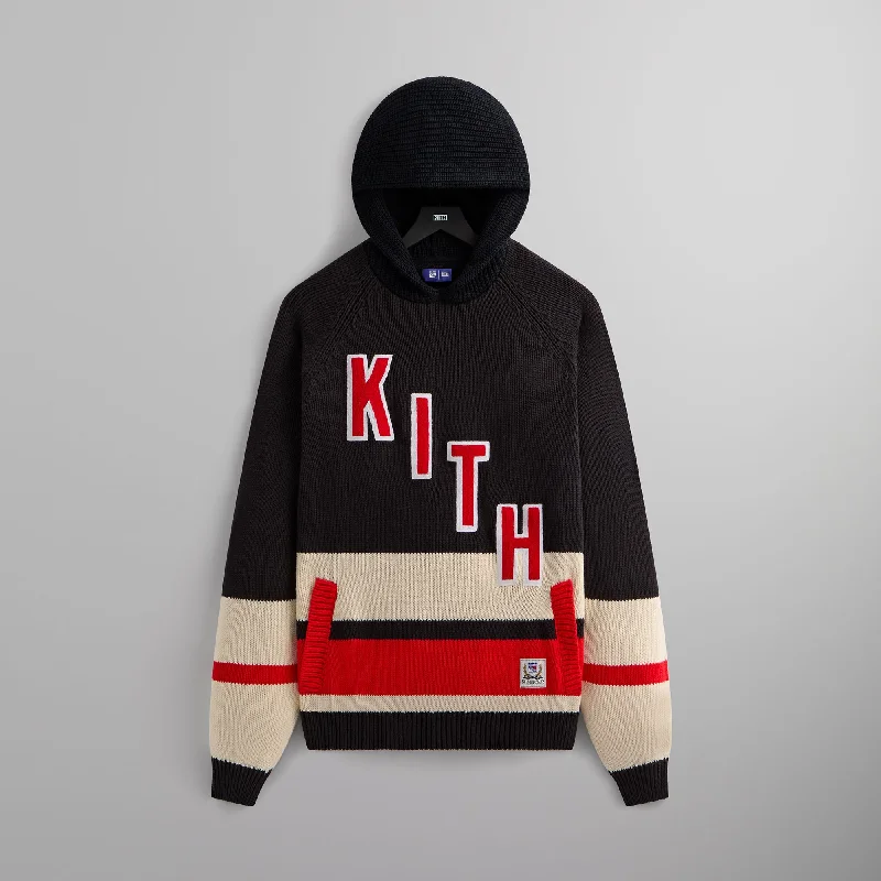 Kith for the New York Rangers Hooded Delk Sweater - BlackLayered Knit Tops