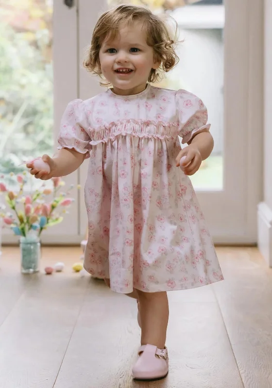 Emile et Rose Girl Janine Floral Dress, Pink