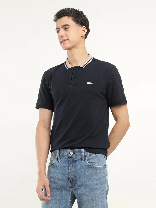 Men's Solid Polo T-ShirtStretch polo shirt