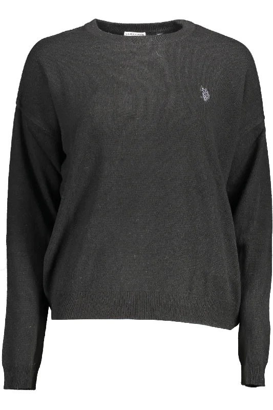 U.S. POLO ASSN. Elegant Long-Sleeved Wool Blend Women's SweaterCollege Knit Tops